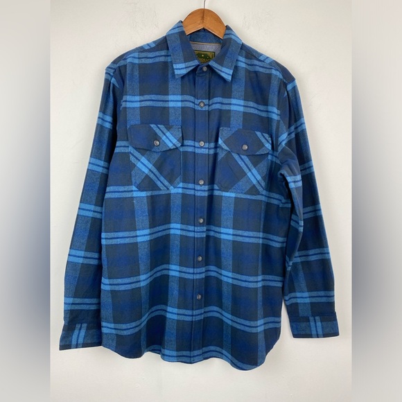 Anchorage Expedition Brand size Medium Men’s Blue Plaid Heavy Flannel Shirt - Picture 1 of 6